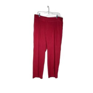Torrid red/maroon pull-on tapered casual work pants with pockets size 14R